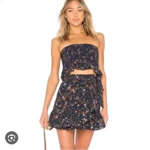 Tularosa Maida Tube Top and Ruffle Mini Skirt